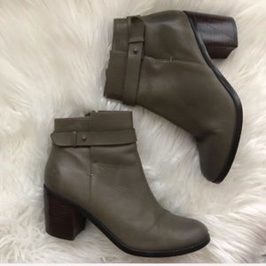 Halogen Leather Ankle Bootie